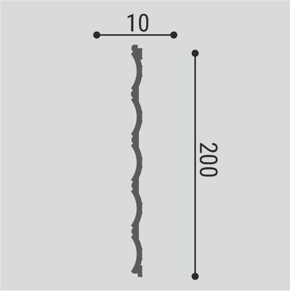 Стеновая панель под покраску Bello Deco СП 04/2 2000×200×10